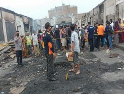 Pemeriksaan TKP Lokasi Kebakaran Pasar Inpres Manonda Palu