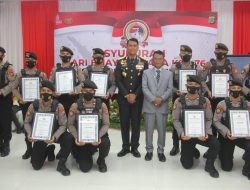 14 Personil Ditsamapta Polda Sulteng Diberikan Reward karena Tugas ini