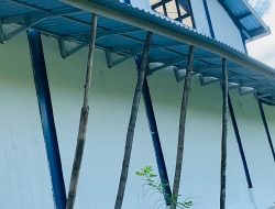 Kontraktor Pelaksana Enggan Menanggapi Pasar Labean Menggunakan Penyangga Bambu?