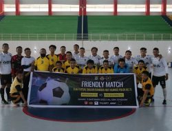Humas Polda VS PWI Sulteng Berakhir Imbang, Laga Futsal Menyambut HUT Humas Polri