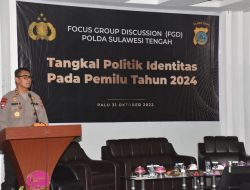 Tangkal Politik Identitas Pemilu 2024, Polda Sulteng gelar FGD