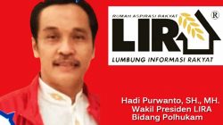 Terkait Dugaan Korupsi Pembangunan Gedung DPRD Di Morut, Wapres LIRA Dorong KPK Segera Limpahkan Berkas Ke JPU