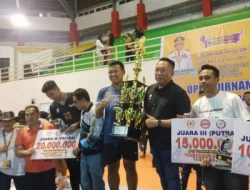 Tim Bola Volly Polda Sulbar Raih Gelar Juara pada Kejuaraan Gubernur Cup