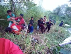 Tragedi Maut, Mobil Bus Jurusan Palu-Touna Jatuh di Jurang Kilometer 14 Parigi Palu