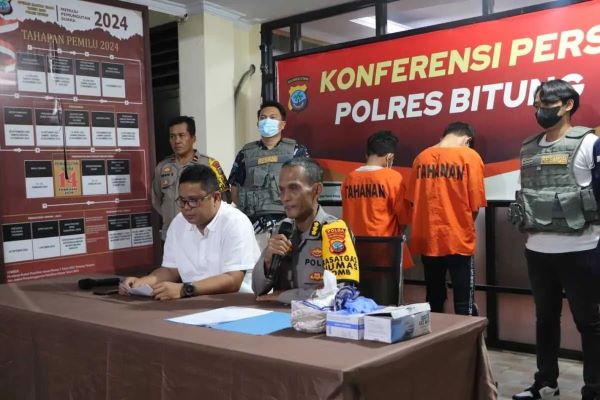 dua tersangka bentrok bitung