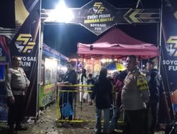 Polsek Baolan Patroli Malam di Pegelaran Ere-Ere Permainan Pantai Gaukan