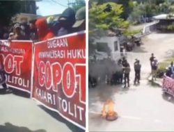 Aksi Demo, Mahasiswa dan Warga Dadakitan Bersatu Minta Kajari Tolitoli Dicopot