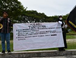 Aksi Damai LS-ADI di DPRD Donggala, Menuntut Penolakan Pj Bupati Tersangka