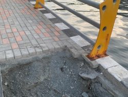 Proyek Penataan dan Pedestrian Kawasan Sungai Maleni, Diduga Mengalami Masalah Konstruksi