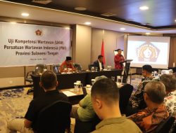 Uji Kompetensi Wartawan di Palu, Polda Sulteng Apresiasi PWI Sulteng