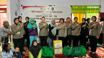 Polwan Polda Sulteng Bhakti Kesehatan di HUT ke-76, Kepedulian Terhadap Penyandang Disabilitas