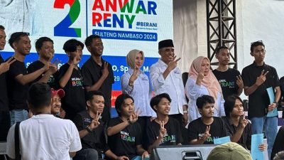 Ratusan Anak Muda Milenial Palu Dukung Anwar-Reny : Jangan Gentar Pilih Berani