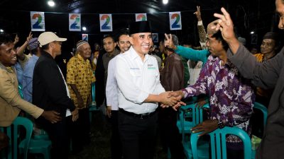 Kampanye di Gio Timur, Cagub Anwar Hafid Pertaruhkan Program Kuliah Gratis : Saya Jaminanya!
