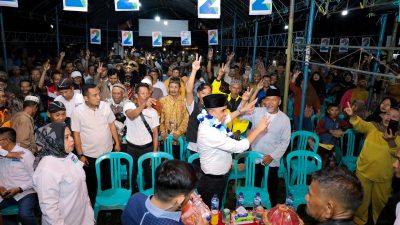 Kampanye Cagub Sulteng Nomor 2 Anwar Hafid di Tinombala, Ribuan Warga Rela Berjalan di Atas Lumpur