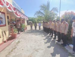 Kapolsek Moutong Pimpin Apel Pagi dan Anev Mingguan, Situasi Aman Kondusif