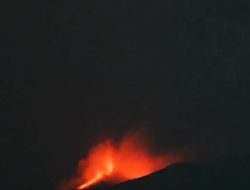 Setinggi 300 Meter, Gunung Ibu Semburkan Lava Pijar