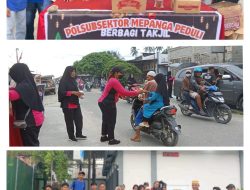 Polsubsektor Mepanga Bersama Ibu Bhayangkari Berbagi Takjil di Bulan Suci Ramadhan