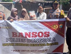 Polsek Banawa Salurkan Bantuan untuk Warga Terdampak Banjir di Desa Limboro