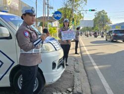 Satlantas Polresta Palu Turun ke Jalan, Gaungkan Kesadaran Berlalu Lintas Lewat Edukasi Humanis