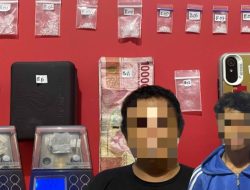 Tangkap Dua Pelaku Narkoba, Polresta Palu Sita Hampir 5 Gram Sabu