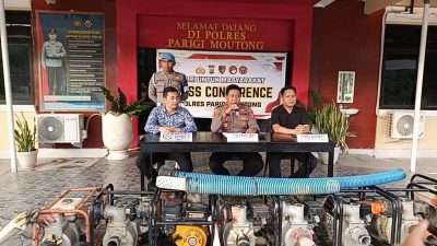 Polres Parimo Tangkap Dua Pelaku Peti di Tinombo Selatan