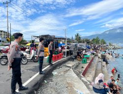 LIBUR LEBARAN, SATGAS OPERASI KETUPAT TINOMBALA 2026 PERTEBAL PENGAMANAN DI SEJUMLAH OBJEK WISATA KOTA PALU