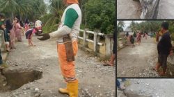 JEMBATAN RUSAK PARAH, WARGA DUSUN 1 SAUSU PEORE PROTES KERAS
