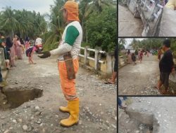 JEMBATAN RUSAK PARAH, WARGA DUSUN 1 SAUSU PEORE PROTES KERAS