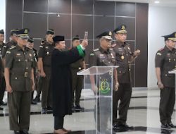 Penyegaran Organisasi, Kajati Sulteng Lantik Asbin dan Kajari Parigi Moutong