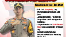 Jaga Keamanan Wilayah, Kapolsek Tinombo Terbitkan Himbauan Khusus Waspada Begal Jalanan