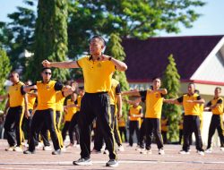 Kapolda Sulteng Hadir Perdana Olahraga Bersama, Tingkatkan Kebugaran dan Soliditas Personel