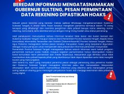 Waspada Hoax Yang Mengatasnamakan Gubernur Sulteng