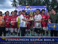 Lalanga Sakti Juara Taruna Cup, Gubernur Anwar Hafid Serahkan Hadiah Rp5 Juta