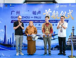 Wagub Reny Sambut Penerbangan Perdana China Southern Airlines, Palu-Guangzhou Resmi Terhubung Langsung