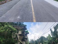 Ruas Jalan Mepanga–Ongka Malino Rampung Diperkeras, Area Gunung Santiagi Kini Lebih Aman Dilalui