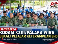 HUT ke-81 TNI, Kodam XXIII/Palaka Wira Bekali Pelajar Keterampilan Bantuan Hidup Dasar