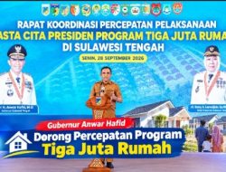 Gubernur Anwar Hafid Dorong Percepatan Program Tiga Juta Rumah, Bidik 20.000 Unit pada 2027